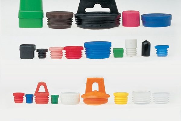 injection-molded plastic caps