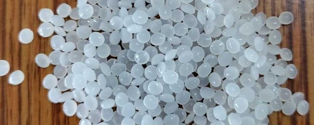 showing semi-transparent or milky LDPE granules
